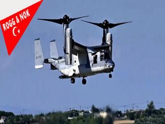 Osprey tipi ABD askeri uçağı düşmüş...