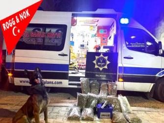 Balıkesir'de ambulansta uyuşturucu ve tabanca ele geçirildi, 3 şüpheli gözaltına alındı