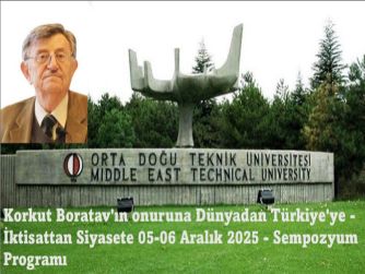 Korkut Boratav'ın onuruna Dünyadan Türkiye'ye - İktisattan Siyasete 05-06 Aralık 2025 - Sempozyum Programı