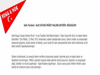 Sefa Yürükel : ALKI SİYASİ MÜRİT HALİNE GETİRİP, BÖLDÜLER!