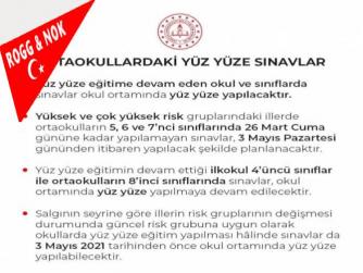 Sanal eğitimi çözüme ulaştıran bir kurumumuz vardı ya!  İşte o kurumuz MEB'dan ortaokullarda yüz yüze sınavlarla ilgili açıklama