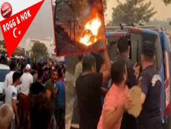Ormanı yaktığı düşünülen iki kişiyi linç ettiler