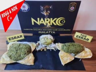 Malatya'da 3,5 kilo esrara 1 gözaltı 10.09.2021