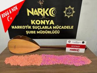 Konya'da yol uygulamasında 2 bin 600 uyuşturucu hap ele geçirildi