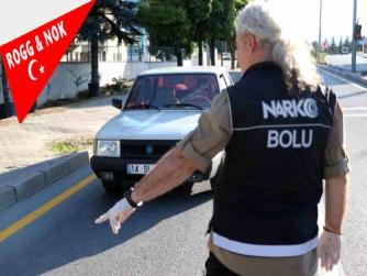 Bolu'da Mudurnu-Bolu yolunda geniş çaplı narkotik denetimi yapıldı