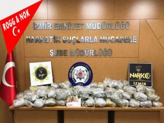 İzmir'de Yakıt Deposuna Gizlenmiş 57 Kilo Esrar Ele Geçirildi