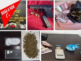 Antalya'da Uyuşturucu Operasyonunda Evlerde Madde ve Para Ele Geçirildi