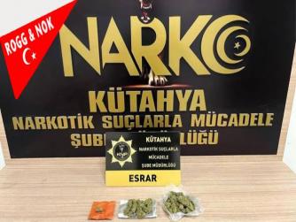 Kütahya'da 36,72 Gram Esrar Ele Geçirildi ve  Uyuşturucu Bulunan Şüpheli Tutuklandı (Dileriz yurt çapındaki bu tüm tutuklamalar Pudra Şekeri davası gibi olmaz)
