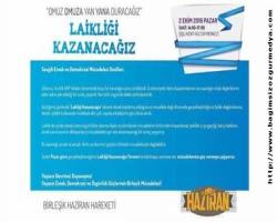 HAZİRAN'dan Laikliği Kazanacağız Forumu'na çağrı