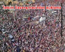 Taksim Dayanışması'ndan açıklama