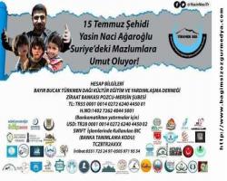 Prof. Dr. Ata ATUN: Şehit Yasin Naci Ağaroğlu Suriye'deki Mazlumlara Yardım Etkinliği