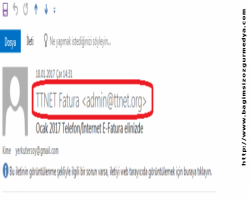TÜRK TELEKOMDAN GÖNDERİLMİŞ GİBİ TUZAKLANMIŞ SAHTE FATURA... 