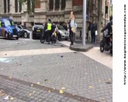 Londra'da Tarih Müzesi'nin yakınlarında trafik canavarı iş başında idi;  Yaralılar var!!!