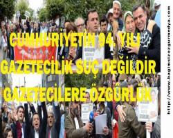 Gazeteciler için düzenlenen yürüyüşten