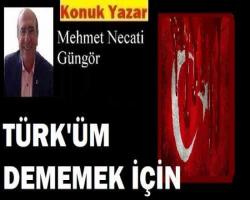 TÜRK'ÜM DEMEMEK İÇİN