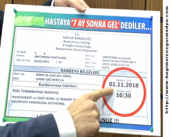 Hastaya 'Bugün git, 7 ay sonra gel' dediler...