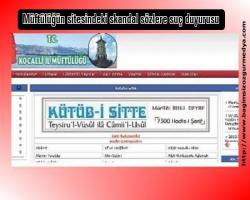 Müftülüğün sitesindeki skandal sözlere suç duyurusu