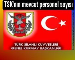 TSK'nın mevcut personel sayısı