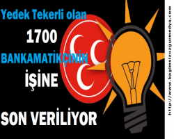 Susmuyoruz; Yedek Tekerli olan  1700 BANKAMATİKÇİNİN İŞİNE SON VERİLİYOR