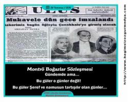 1936 yılında imzalanan Montrö Sözleşmesi....