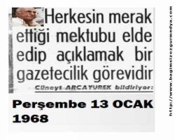 Bu sene mektup senesi! 13 Ocak 1968 yılın hatırlayan var mı? 