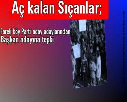 Aç kalan Sıçanlar; Fareli köy Parti aday adaylarından başkan adayına tepki