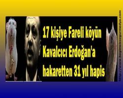 17 kişiye Fareli köyün kavalcısı Erdoğan'a hakaretten 31 yıl hapis