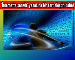 'İnternette sansür' yasasına bir sert eleştiri daha!