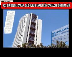 HOŞ BİR BELGE: ZARAR, SAĞ OLSUN FARELİ KÖY KAVALCISI DİYELİM Mİ?