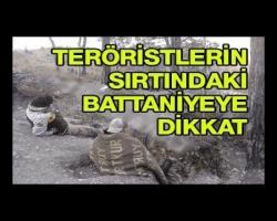 Teröristlerin sırtındaki battaniyeye dikkat
