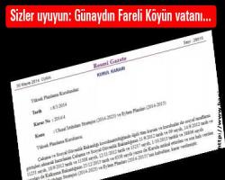 Sizler uyuyun; günaydın fareli köyün vatanı...