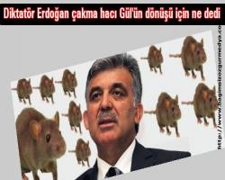 Diktatör Erdoğan çakma hacı Gül'ün dönüşü için ne dedi  