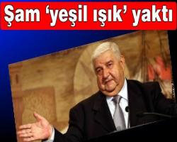 Şam ‘yeşil ışık’ yaktı