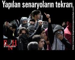 Eskiden Türkiye'nin aleyhine yapılan senaryoların tekrarı Avrupa'da Kobani'ye destek gösterileri...