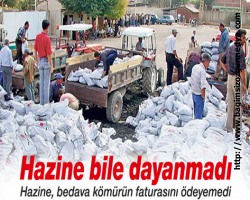 Bedava kömürün faturası ağır geldi