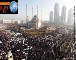 Çeçenistan’da Charlie Hebdo gösterisi