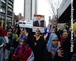 Halife R.T.E ABD'de görüldü; ABD'de ''Sabah 7 Hareketi'' protestosu