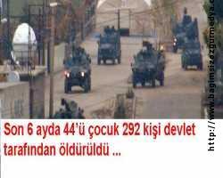 Son 6 ayda 44’ü çocuk 292 kişi devlet tarafından öldürüldü