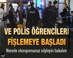 Polis kafelerde öğrencilerin kimliğini kontrol etti, adreslerini belirledi