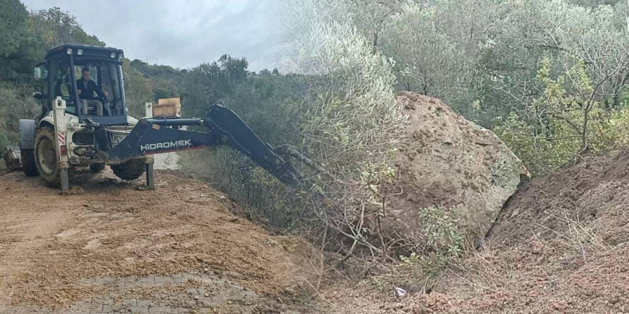Heyelanın kapattığı yol yeniden ulaşıma açıldı!